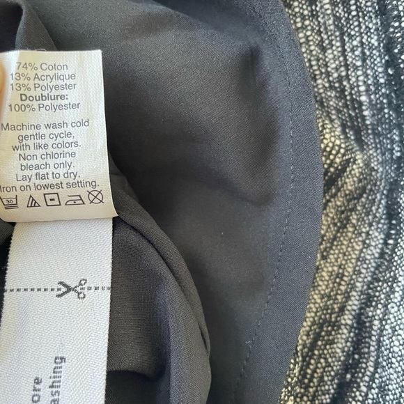 EUC Madewell Tweed Skater Dress With Faux Leather Trim - Picture 7 of 7